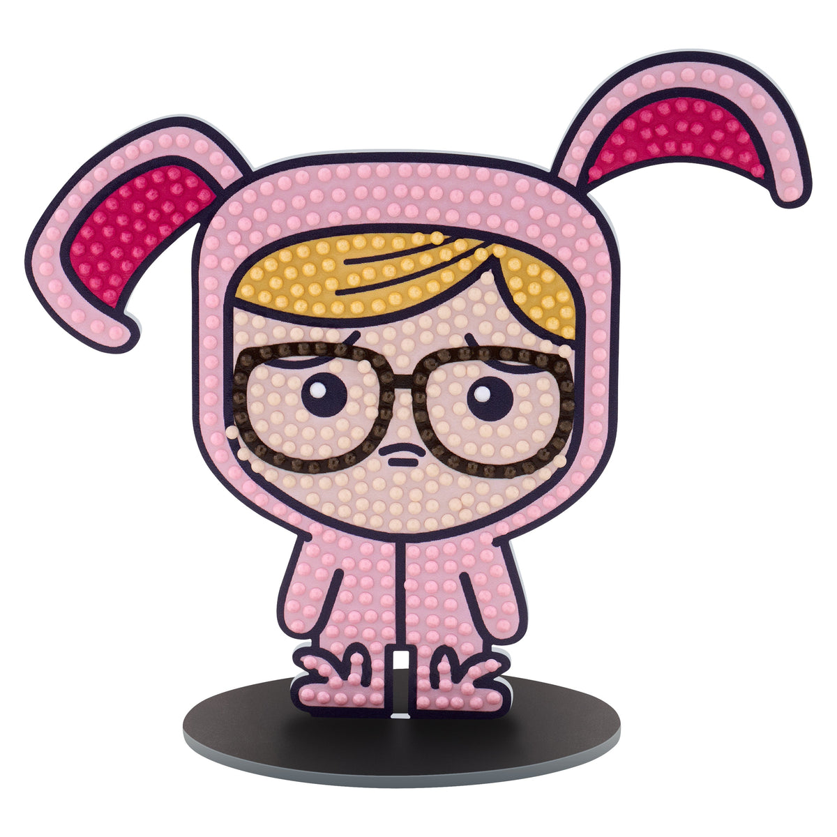 Diamond Painting Sparkle Pals™ - Bunny Ralphie 5.3" x 5.5" (13.6cm x 14.1cm) / Round with 6 Colors including 3 Fairy Dust Diamonds / 545