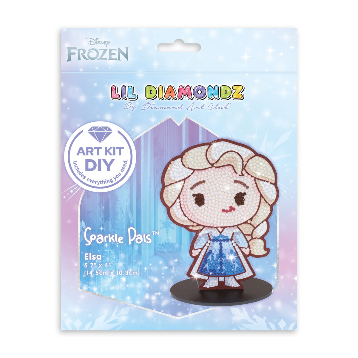 Diamond Painting Sparkle Pals™ - Chibi Elsa 5.7" x 4.0" (14.5cm x 10.3cm) / Round with 16 Colors including 2 Fairy Dust Diamonds / 815
