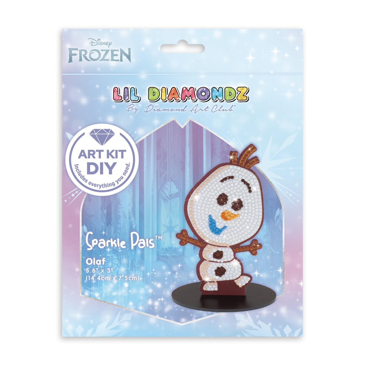 Diamond Painting Sparkle Pals™ - Chibi Olaf™ 5.6" x 2.9" (14.4cm x 7.5cm) / Round with 7 Colors including 1 AB and 1 Fairy Dust Diamond / 525