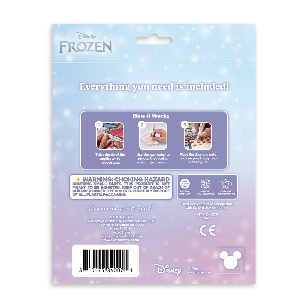 Diamond Painting Sparkle Pals™ - Chibi Olaf™ 5.6" x 2.9" (14.4cm x 7.5cm) / Round with 7 Colors including 1 AB and 1 Fairy Dust Diamond / 525