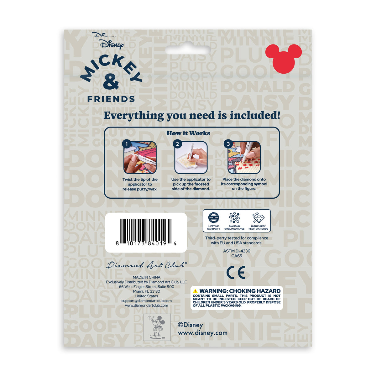 Diamond Painting Sparkle Pals™ - Chip 5.6" x 3.1" (14.3cm x 7.9cm) / Round with 7 Colors including 1 AB and 1 Iridescent Diamond and 1 Fairy Dust Diamond / 620