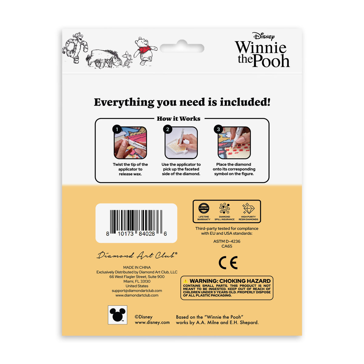 Diamond Painting Sparkle Pals™ - Christopher Robin™ 5.7" x 4.1" (14.6cm x 1.7cm) / Round with 8 Colors including 2 Fairy Dust Diamonds / 395