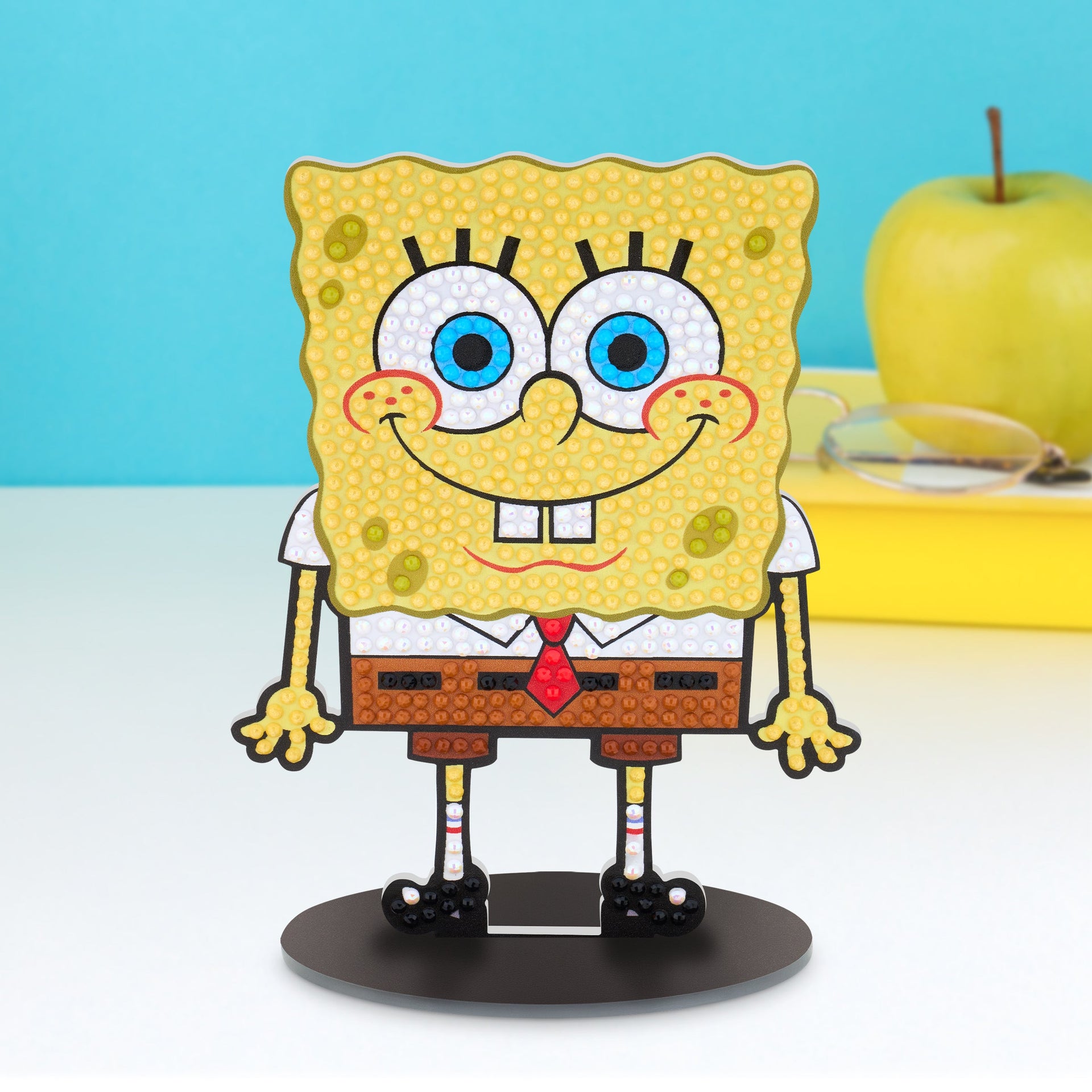 Diamond Painting Sparkle Pals™ - Classic SpongeBob 4.0" x 5.5" (10.4cm x 14.1cm) / Round with 8 Colors Including 1 AB and 1 Fairy Dust Diamond / 705