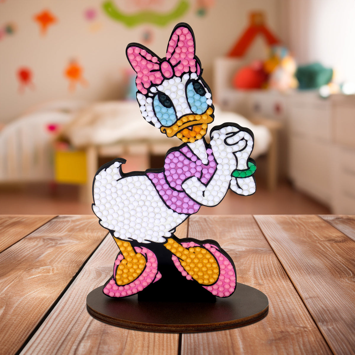 Diamond Painting Sparkle Pals™ - Daisy Duck™ 5.6" x 3.1" (14.3cm x 7.8 cm) / Round with 8 Colors including 2 ABs / 493