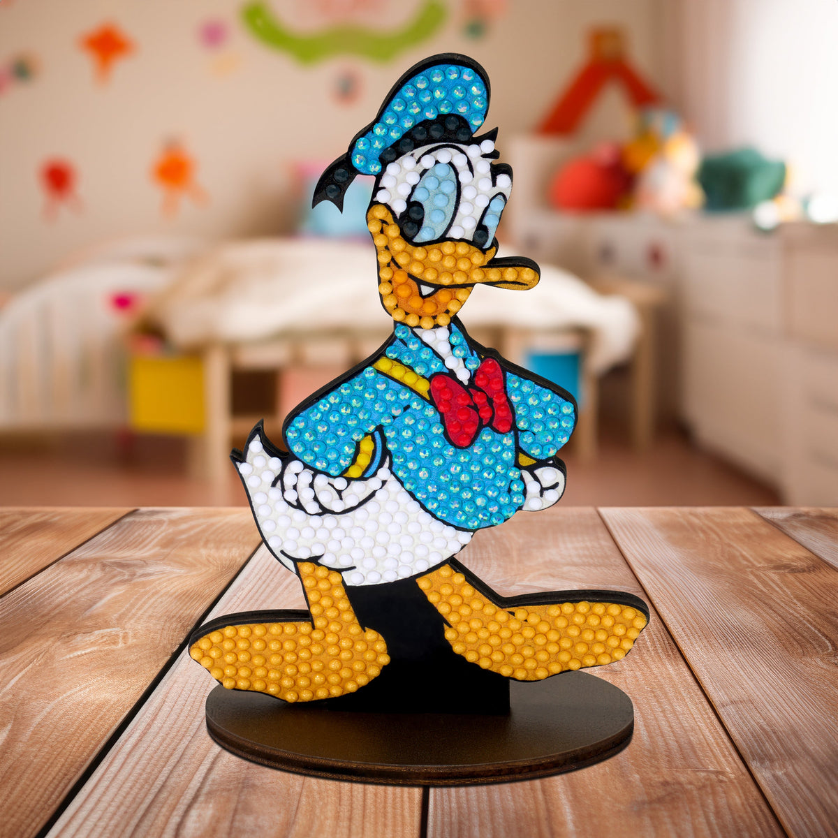 Diamond Painting Sparkle Pals™ - Donald Duck™ 5.6" x 3.8" (14.3cm x 9.6cm) / Round with 8 Colors including 1 AB and 1 Fairy Dust Diamond / 474