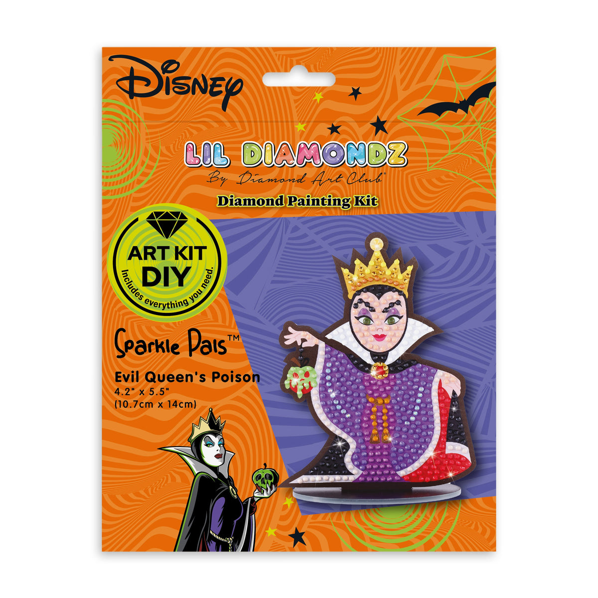 Diamond Painting Sparkle Pals™ - Evil Queen's Poison 4.2" x 5.5" (10.7cm x 14cm) / Round with 16 Colors including 1 AB and 1 Electro Diamond and 5 Fairy Dust Diamonds / 581