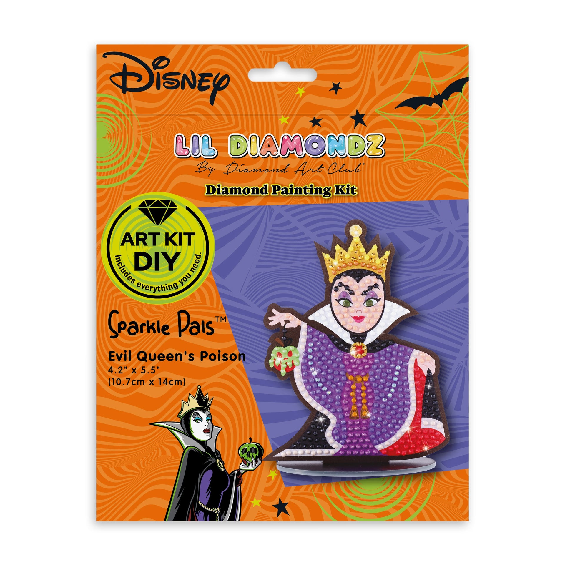 Diamond Painting Sparkle Pals™ - Evil Queen's Poison 4.2" x 5.5" (10.7cm x 14cm) / Round with 16 Colors including 1 AB and 1 Electro Diamond and 5 Fairy Dust Diamonds / 581