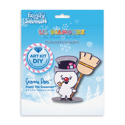 Diamond Painting Sparkle Pals™ - Frosty the Snowman 5.3" x 5.5" (13.6cm x 14.1cm) / Round with 9 Colors including 1 Iridescent Diamond and 3 Fairy Dust Diamonds / 700