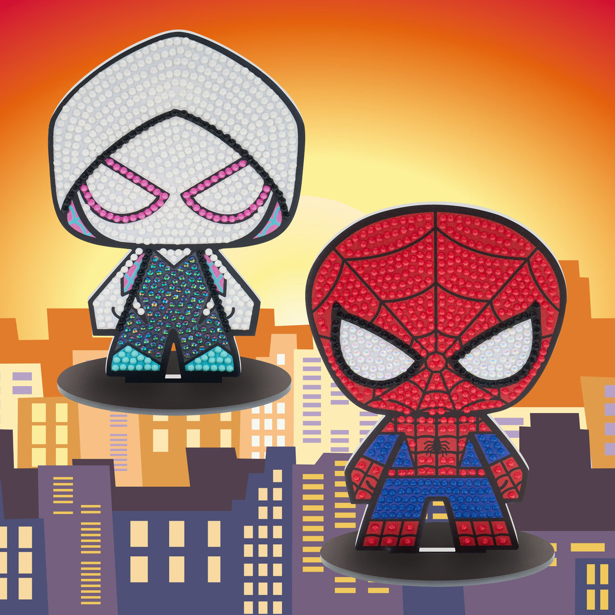 Diamond Painting Sparkle Pals™ - Gwen 14.3x9.2cm / Round with 6 Colors Including 2 Fairy Dust Diamonds / 749