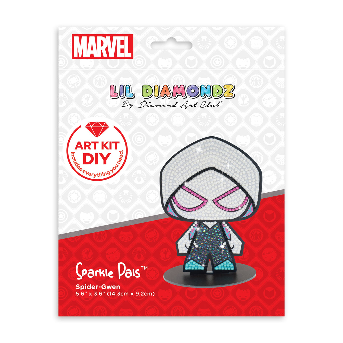 Diamond Painting Sparkle Pals™ - Gwen 14.3x9.2cm / Round with 6 Colors Including 2 Fairy Dust Diamonds / 749