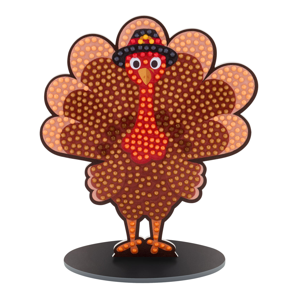 Diamond Painting Sparkle Pals™ - Harvest Gobbler 4.7" x 5.5" (12cm x 14cm) / Round with 9 Colors including 5 Fairy Dust Diamonds / 660