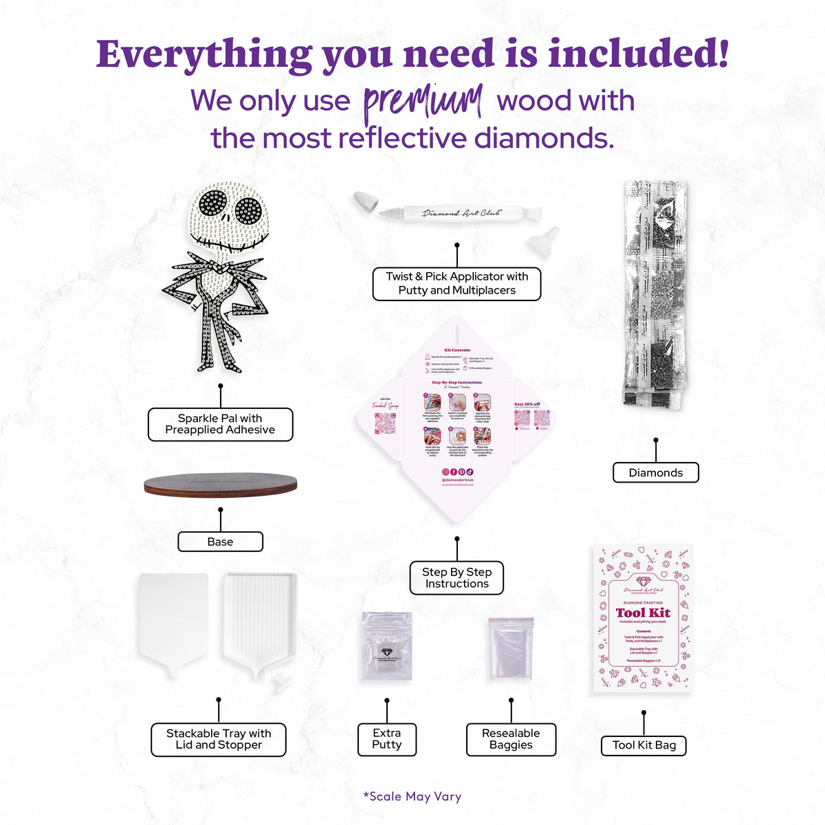 Diamond Painting Sparkle Pals™ - Jack 5.7" x 3.5" (14.5cm x 9cm) / Round with 2 Colors including 1 AB and 1 Fairy Dust Diamond / 444