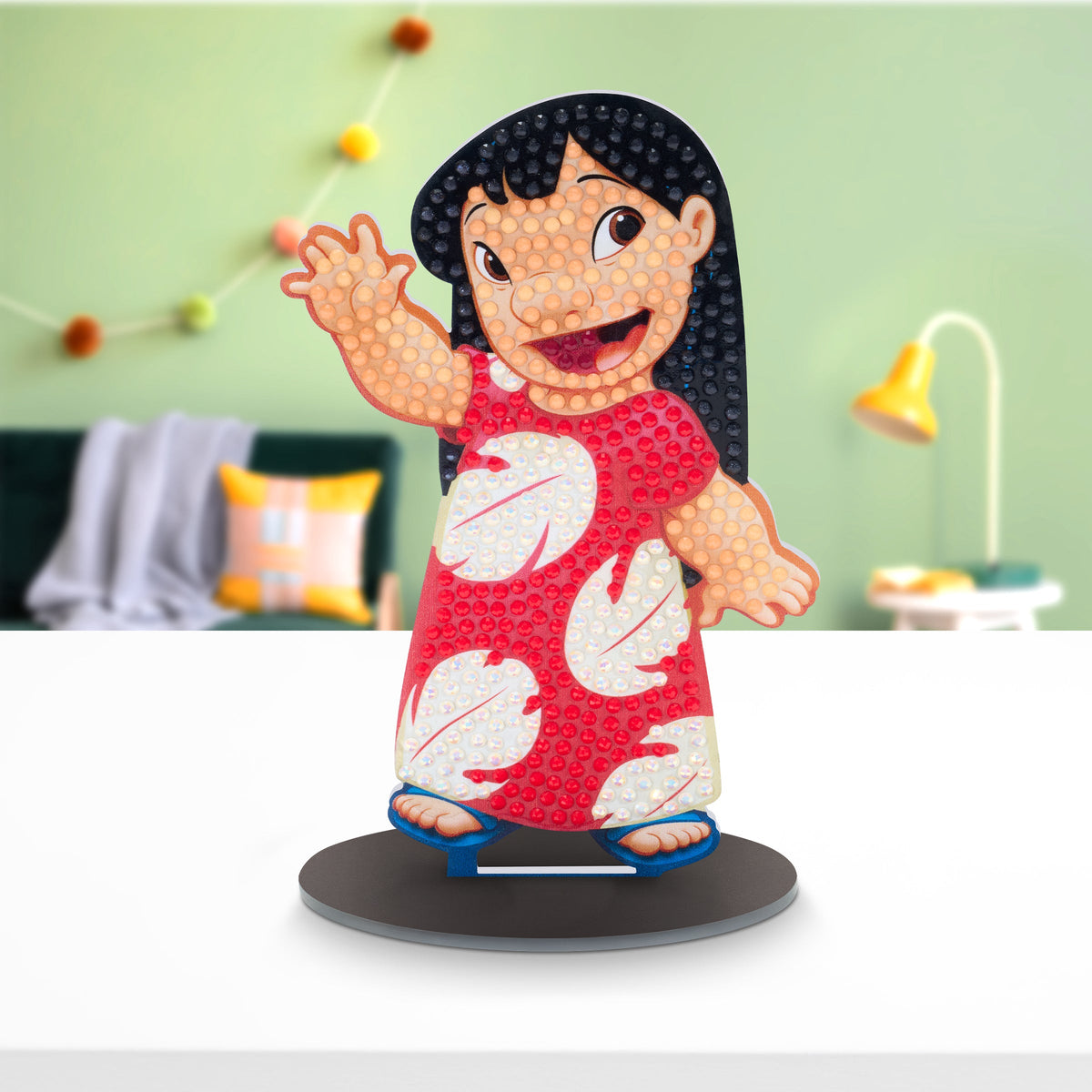 Diamond Painting Sparkle Pals™ - Lilo™ 5.7" x 3.6" (14.5cm x 9.3cm) / Round with 6 Colors including 1 AB and 1 Fairy Dust Diamond / 511