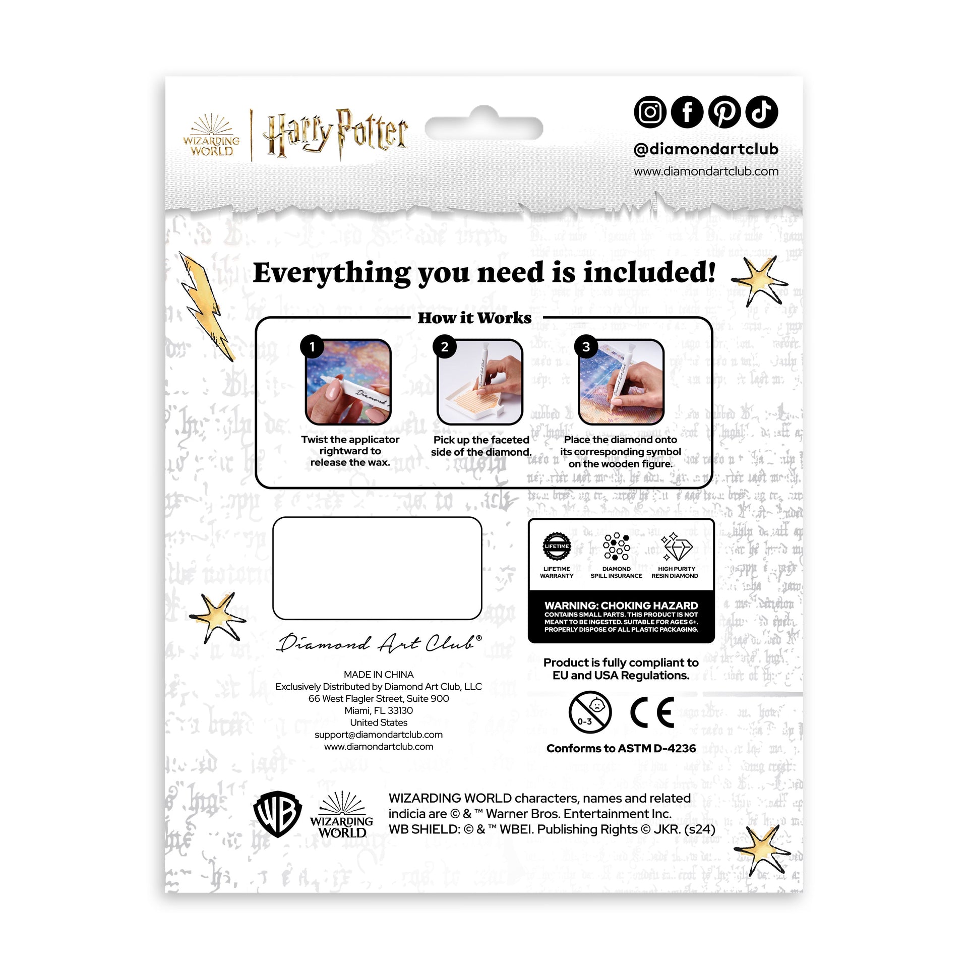 Diamond Painting Sparkle Pals™ - Luna 4.9" x 5.7" (12.5cm x 14.5cm) / Round with 10 Colors including 1 AB, 2 Fairy Dust Diamonds and 1 Iridescent Diamond / 1,392