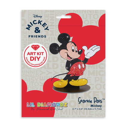 Diamond Painting Sparkle Pals™ - Mickey Mouse™ 5.7" x 4.6* (14.5cm x 11.7 cm) / Round with 5 Colors including 1 AB and 2 Fairy Dust Diamonds / 645