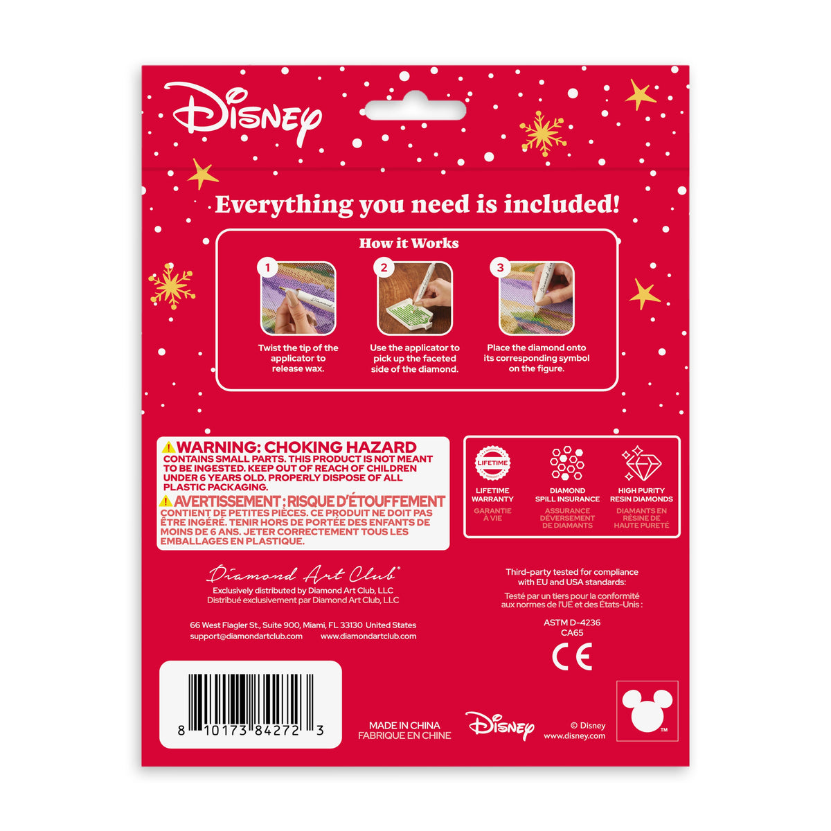 Diamond Painting Sparkle Pals™ - Minnie’s Holiday Surprise 5.5" x 4.3" (14cm x 11cm) / Round with 10 Colors including 2 ABs and 4 Fairy Dust Diamonds / 545