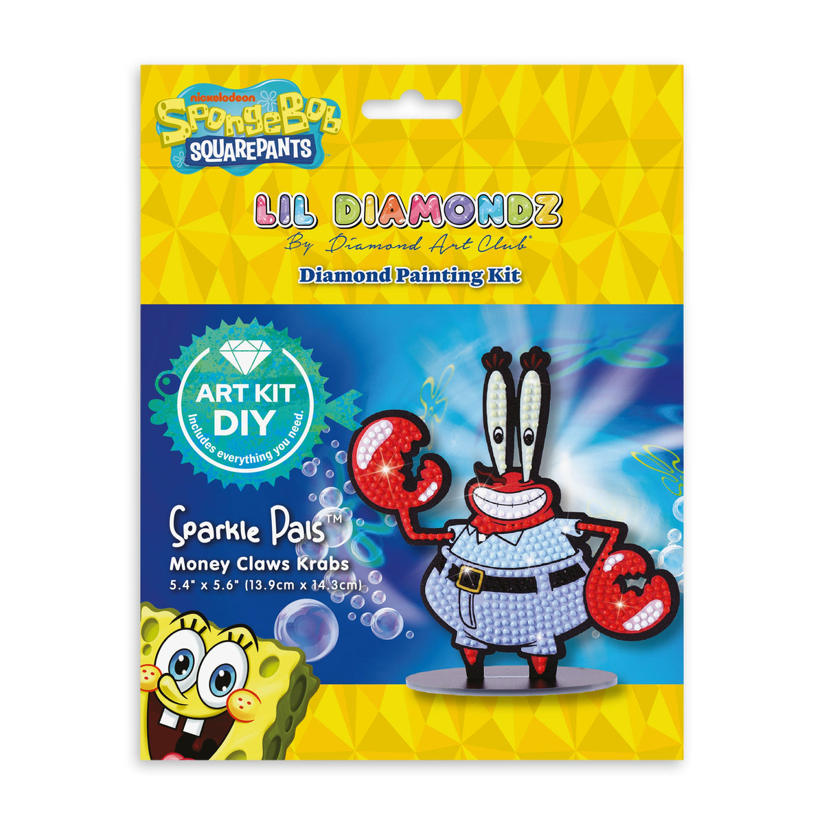 Diamond Painting Sparkle Pals™ - Money Claws Krabs 5.4" x 5.6" (13.9cm x 14.3cm) / Round with 7 Colors / 424