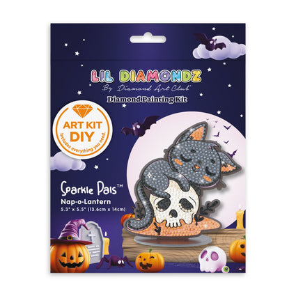 Diamond Painting Sparkle Pals™ - Nap-o-Lantern 5.3" x 5.5" (13.6cm x 14cm) / Round with 7 Colors including 1 AB and 2 Fairy Dust Diamonds / 650
