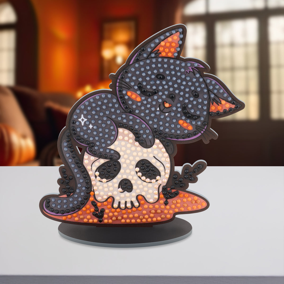 Diamond Painting Sparkle Pals™ - Nap-o-Lantern 5.3" x 5.5" (13.6cm x 14cm) / Round with 7 Colors including 1 AB and 2 Fairy Dust Diamonds / 650