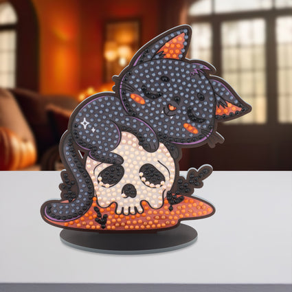 Diamond Painting Sparkle Pals™ - Nap-o-Lantern 5.3" x 5.5" (13.6cm x 14cm) / Round with 7 Colors including 1 AB and 2 Fairy Dust Diamonds / 650