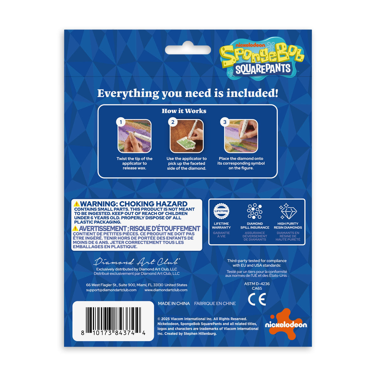 Diamond Painting Sparkle Pals™ - Over It Squidward 1.9" x 5.5" (4.9cm x 14.1cm) / Round with 5 Colors Including 1 AB and 2 Fairy Dust Diamonds / 220