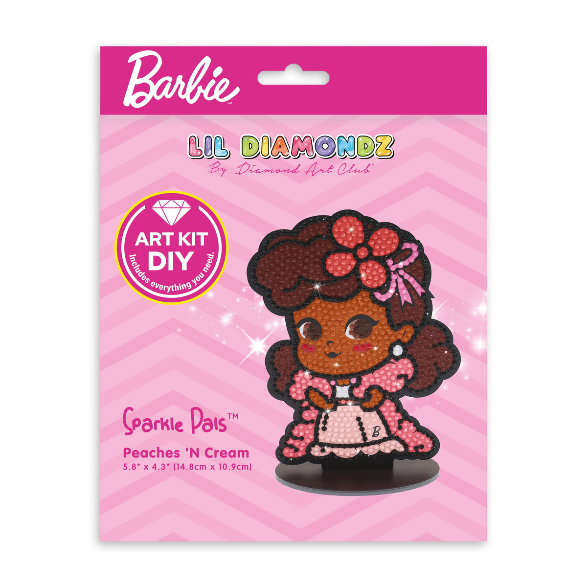 Diamond Painting Sparkle Pals™ - Peaches 'N Cream 5.8" x 4.3" (14.8cm x 10.9cm) / Round with 11 Colors Including 1 AB and 3 Fairy Dust Diamonds / 919