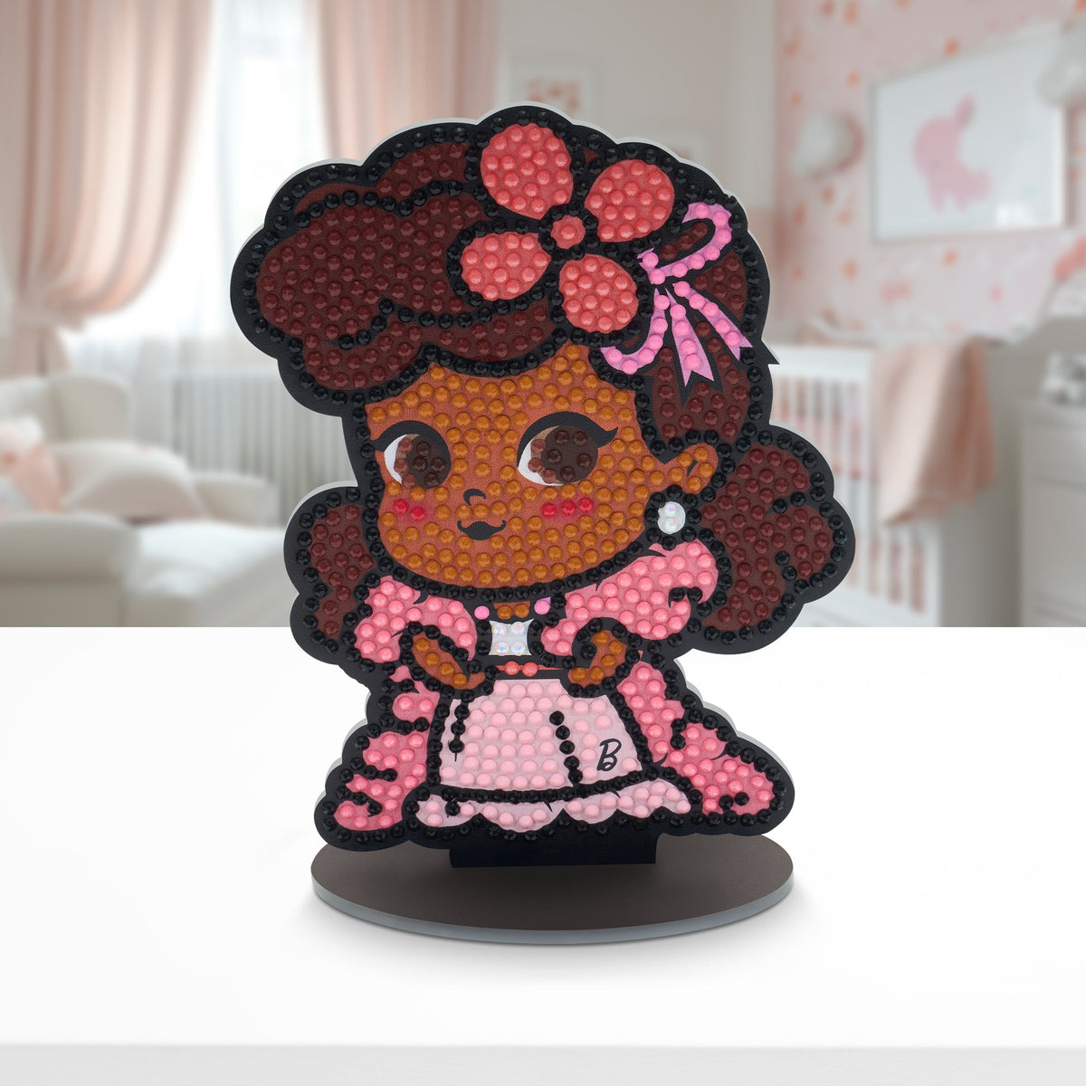 Diamond Painting Sparkle Pals™ - Peaches 'N Cream 5.8" x 4.3" (14.8cm x 10.9cm) / Round with 11 Colors Including 1 AB and 3 Fairy Dust Diamonds / 919