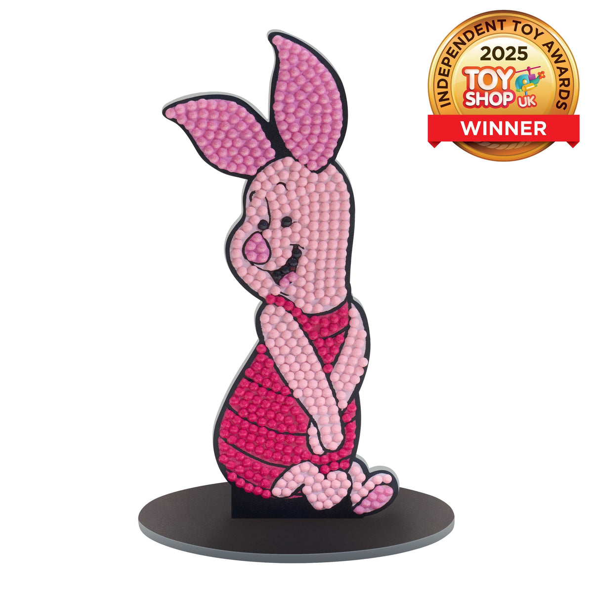 Diamond Painting Sparkle Pals™ - Piglet 5.7" x 2.6" (14.5cm x 6.8cm) / Round with 4 Colors including 3 Fairy Dust Diamonds / 478