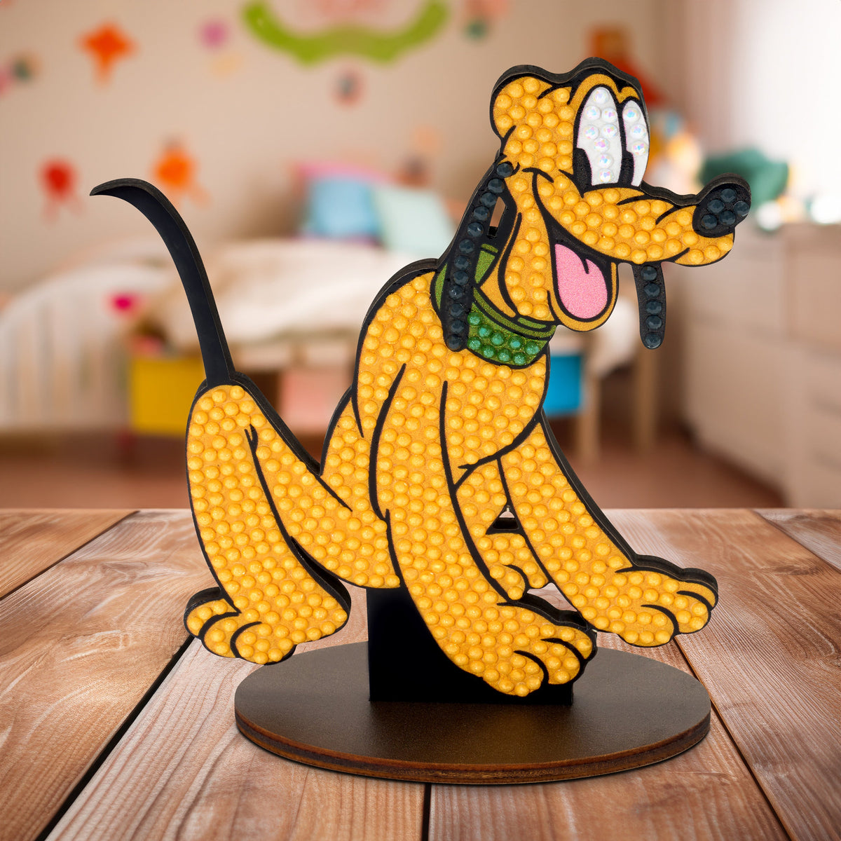 Diamond Painting Sparkle Pals™ - Pluto 5.1" x 4.6" (13cm x 11.7 cm) / Round with 4 Colors including 1 AB and 2 Fairy Dust Diamonds / 503