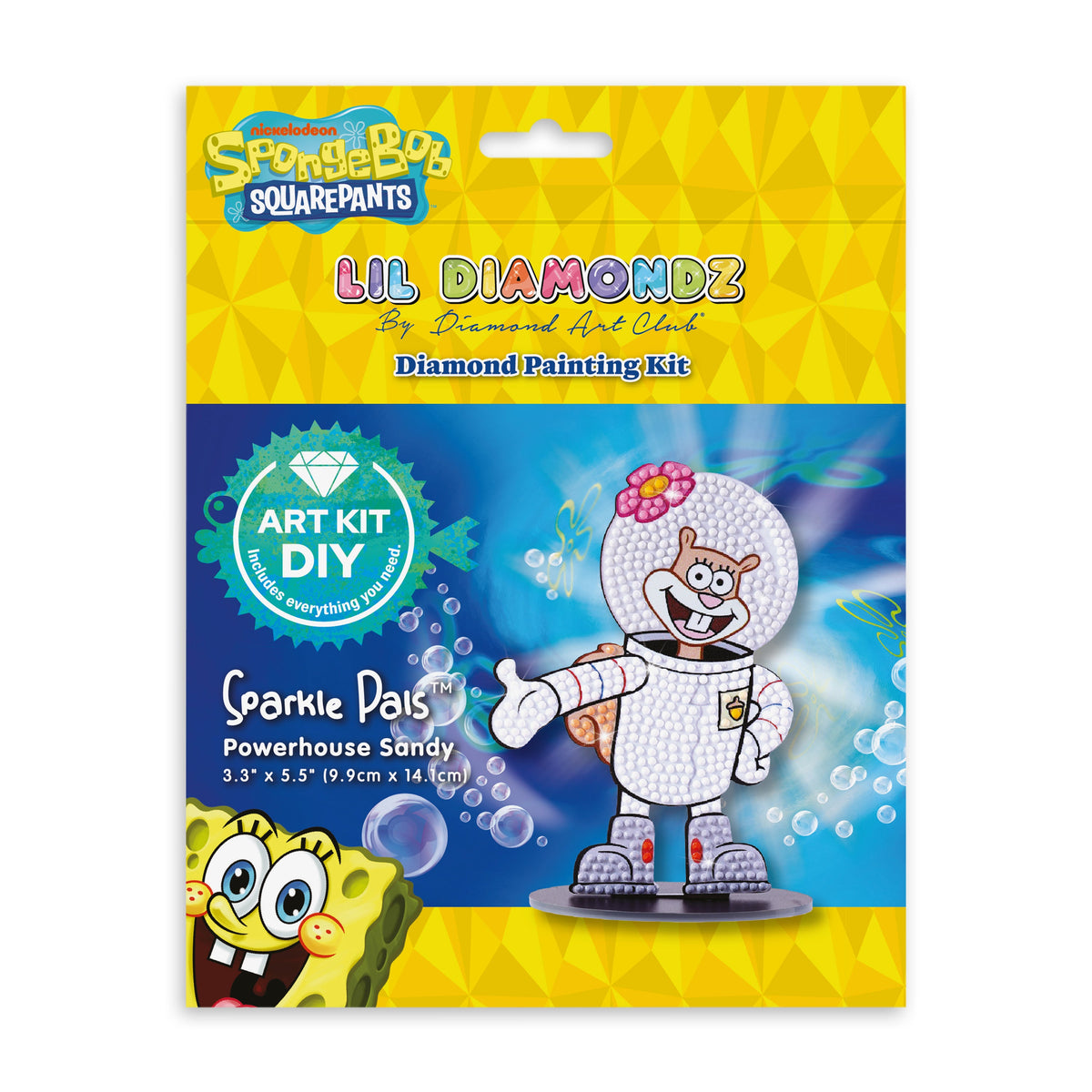 Diamond Painting Sparkle Pals™ - Powerhouse Sandy 3.3" x 5.5" (9.9cm x 14.1cm) / Round with 9 Colors / 494