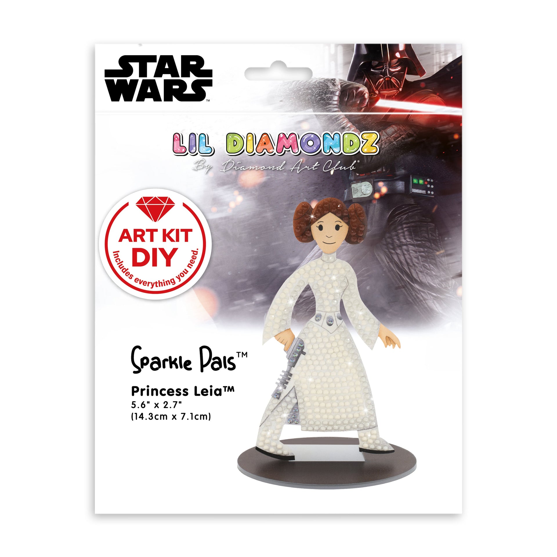 Diamond Painting Sparkle Pals™ - Princess Leia™ 5.6" x 2.8" (14.3cm x 7.1cm) / Round with 4 Colors including 1 AB and 3 Fairy Dust Diamonds / 341