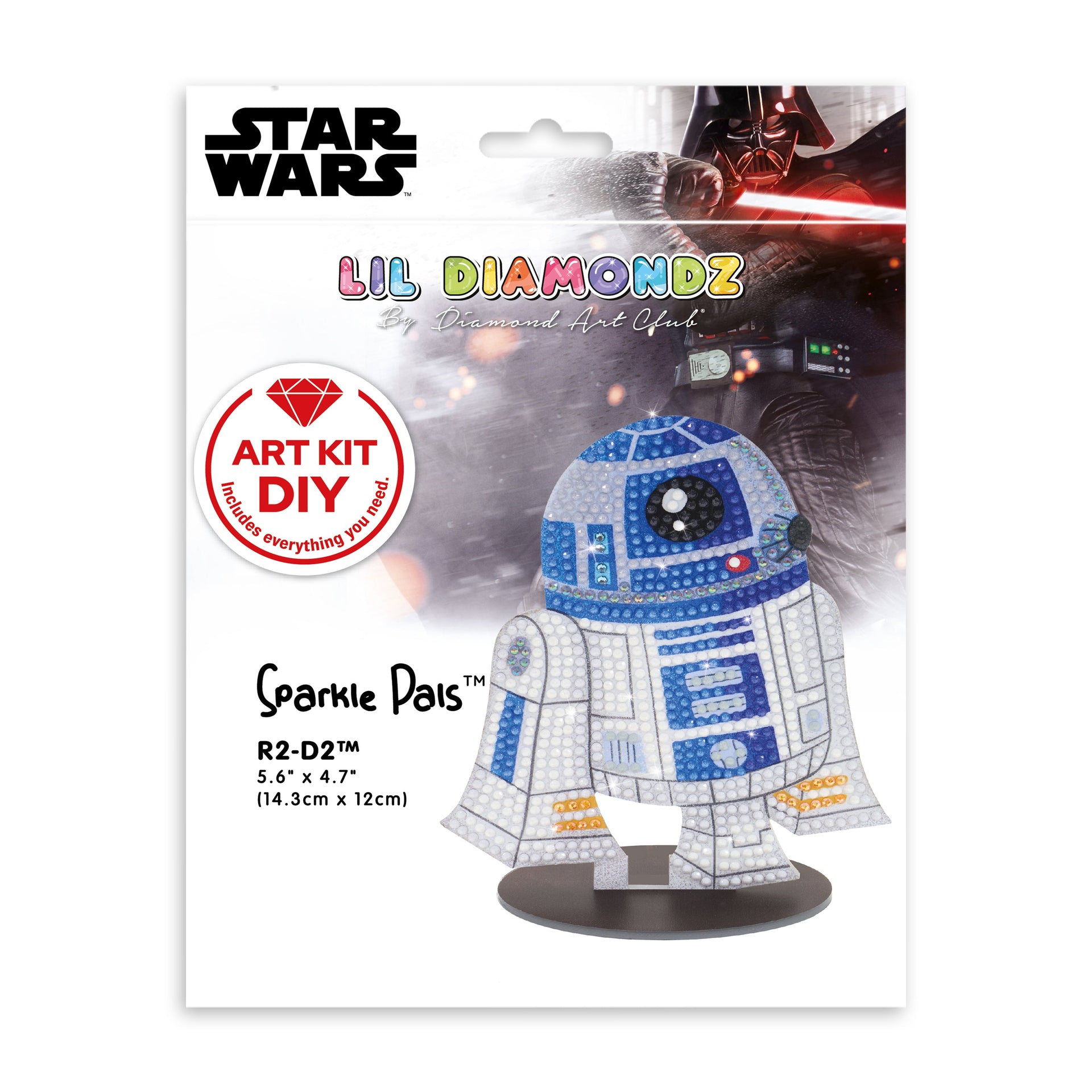 Diamond Painting Sparkle Pals™ - R2-D2™ 5.6" x 4.7" (14.3cm x 12cm) / Round with 11 Colors including 2 ABs and 1 Iridescent Diamond and 6 Fairy Dust Diamonds / 765