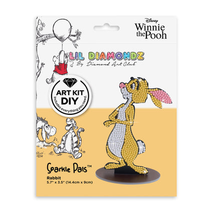 Diamond Painting Sparkle Pals™ - Rabbit 5.6" x 3.5" (14.4cm x 9cm) / Round with 4 Colors including 3 Fairy Dust Diamonds / 575