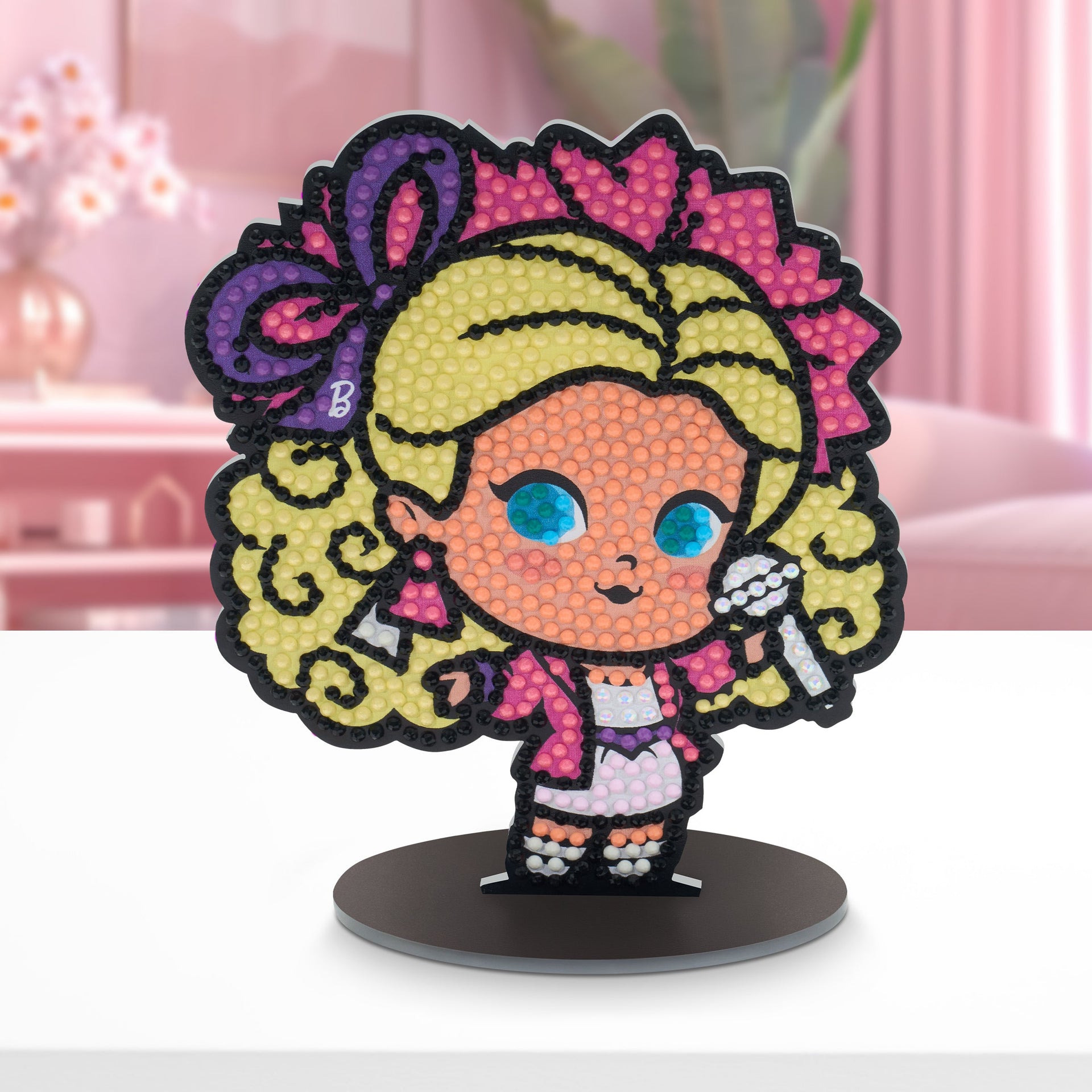 Diamond Painting Sparkle Pals™ - Rocker Barbie™ 5.7" x 4.7" (14.5cm x 12.0cm) / Round with 11 Colors Including 1 AB and 2 Fairy Dust Diamonds / 1,014