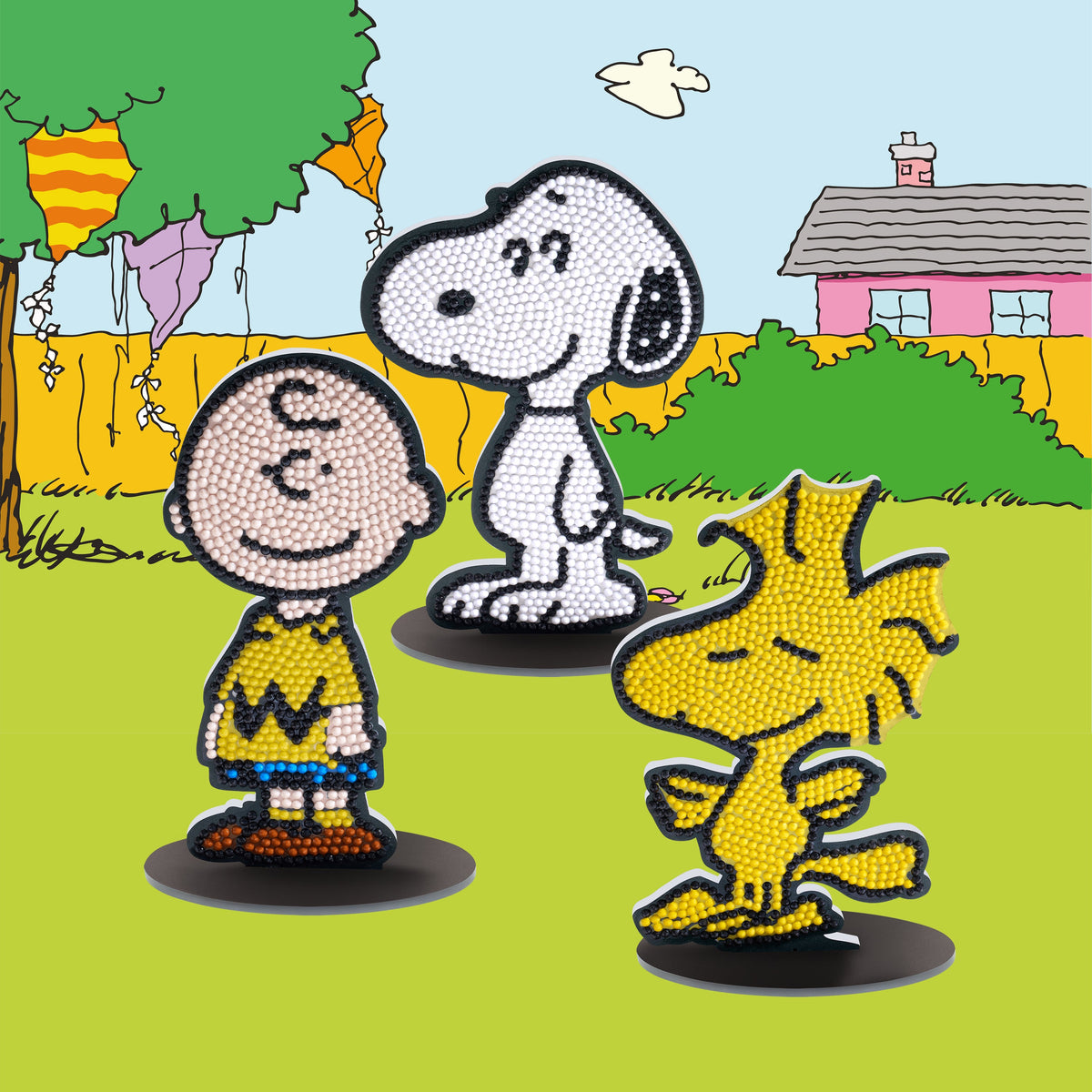 Diamond Painting Sparkle Pals™️ - Snoopy 5.7" x 3.7" (14.5cm x 9.5cm) / Round with 2 Colors including 1 Fairy Dust Diamond / 961