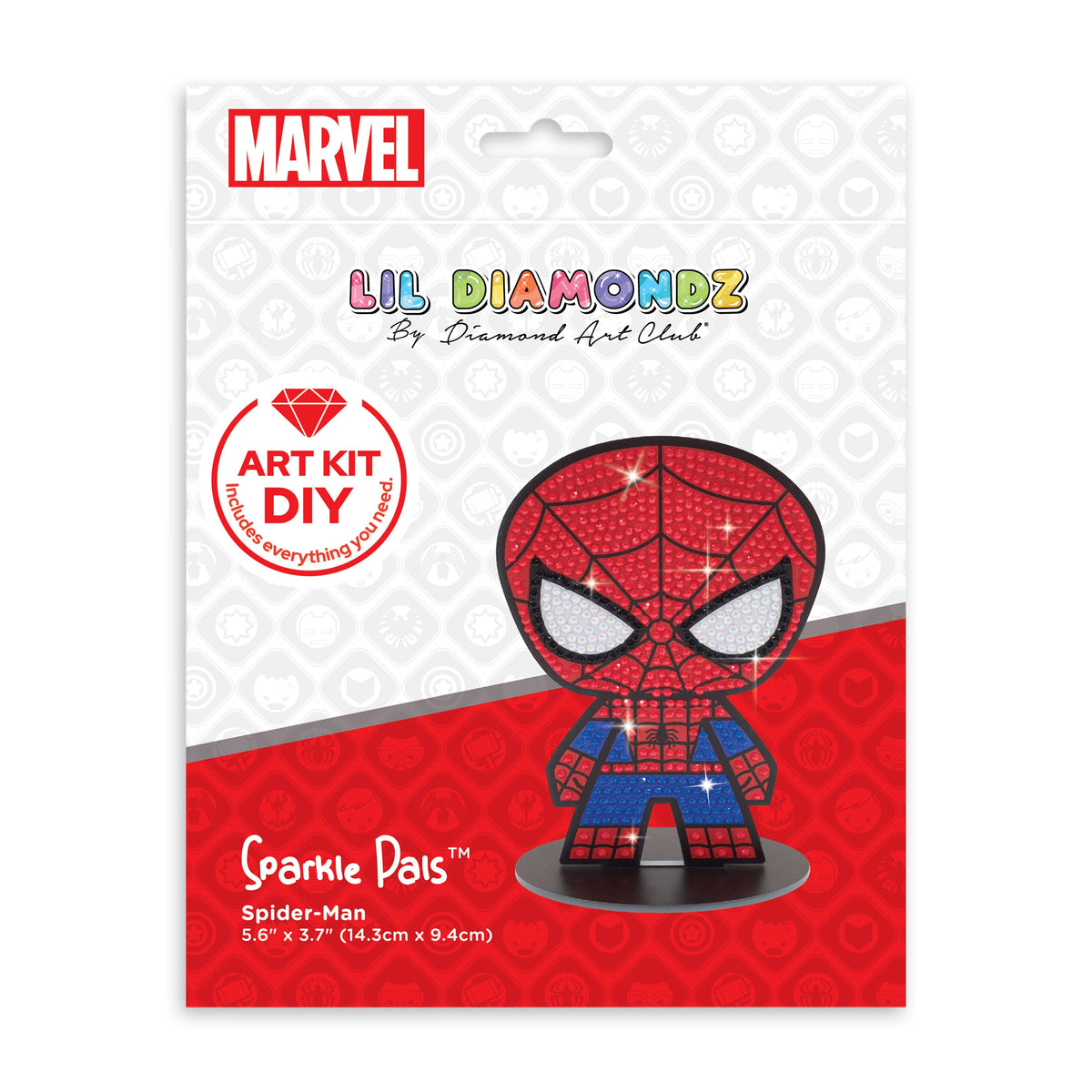 Diamond Painting Sparkle Pals™ - Spider-Man™ 5.6" x 3.7" (14.3cm x 9.4cm) / Round with 4 Colors Including 1 AB and 1 Fairy Dust Diamond / 642
