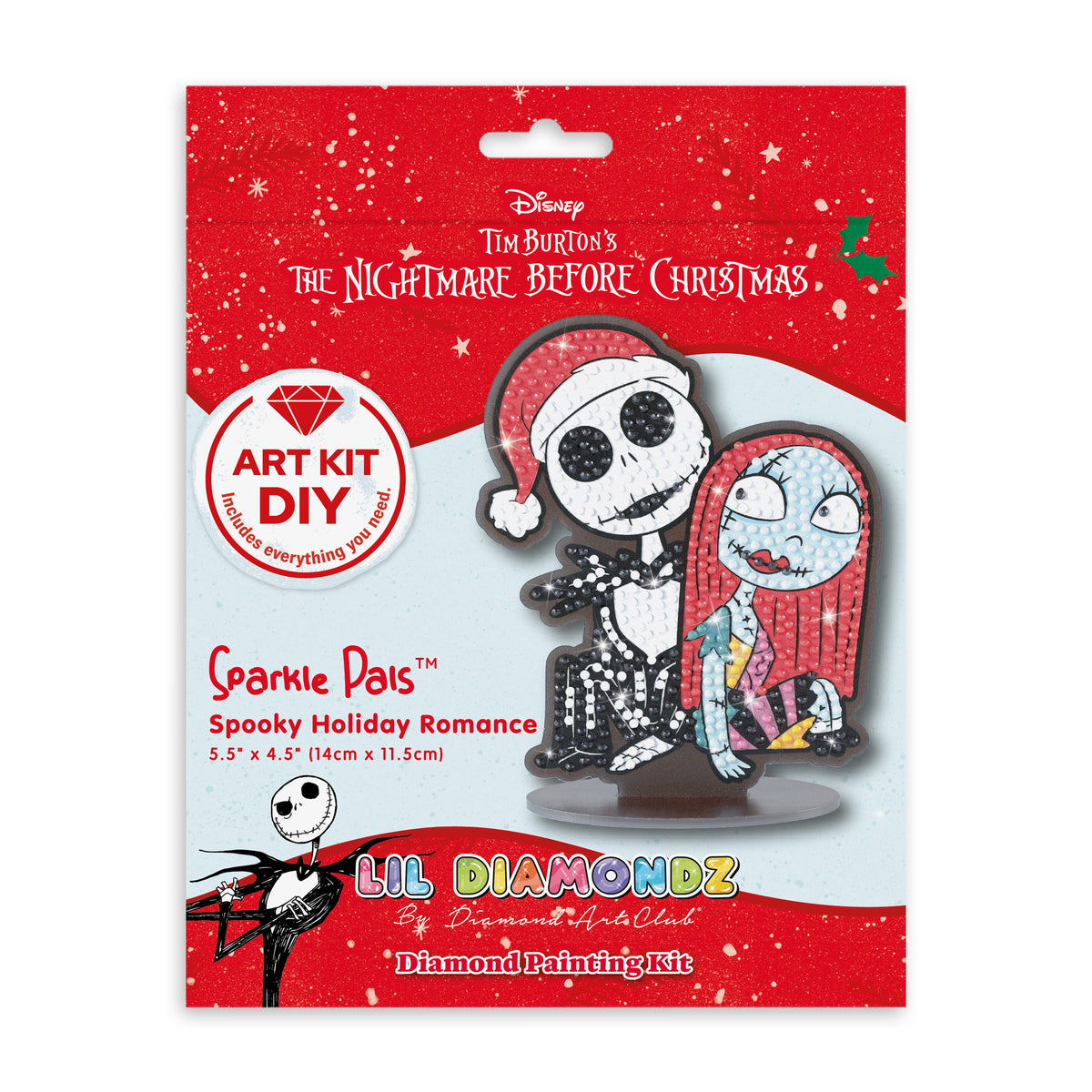 Diamond Painting Sparkle Pals™ - Spooky Holiday Romance 5.5" x 4.5" (14cm x 11.5cm) / Round with 7 Colors including 3 Fairy Dust Diamonds / 675