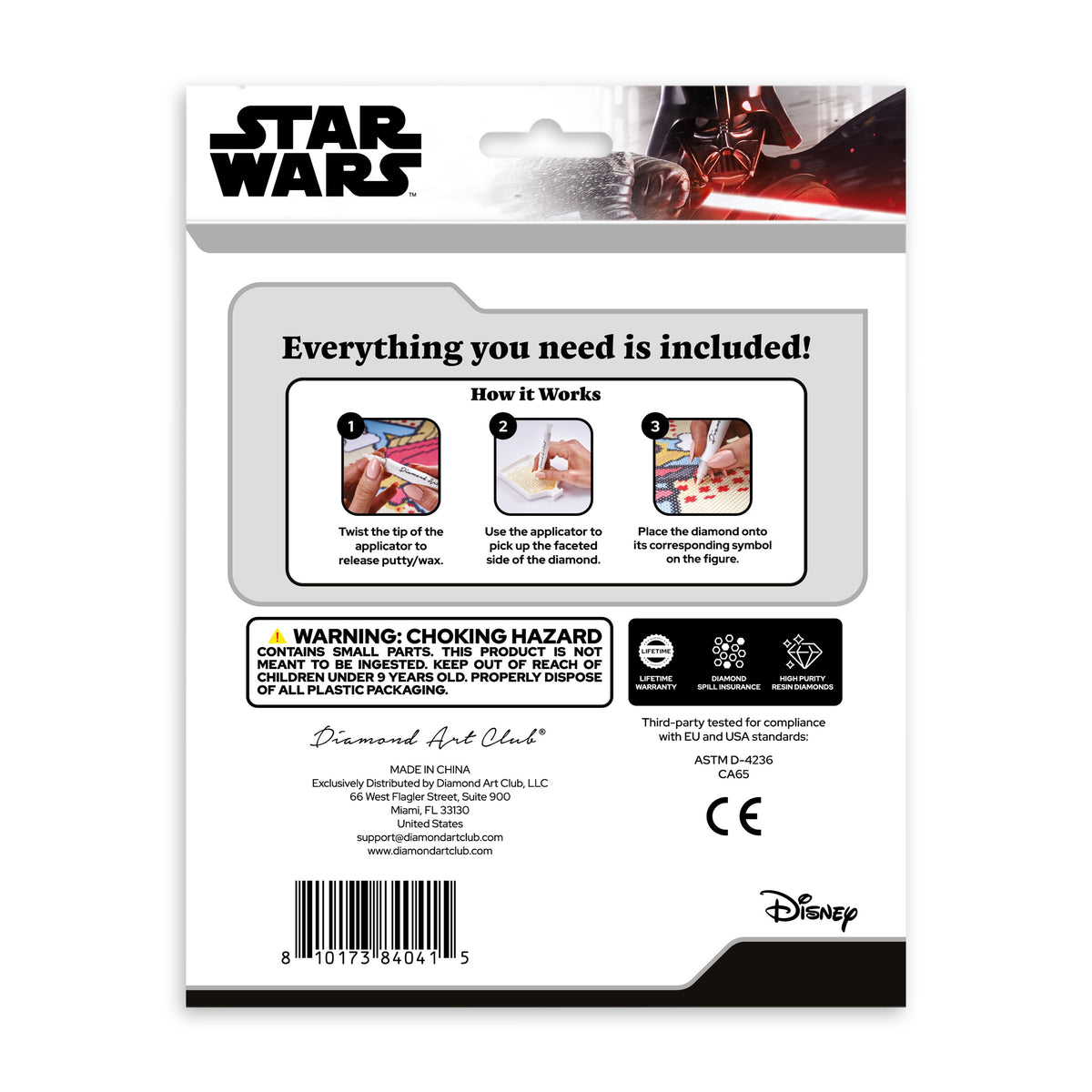 Diamond Painting Sparkle Pals™ - Storm Trooper™ 5.6" x 3.6" (14.3cm x 9.2cm) / Round with 4 Colors including 1 AB and 3 Fairy Dust Diamonds / 286