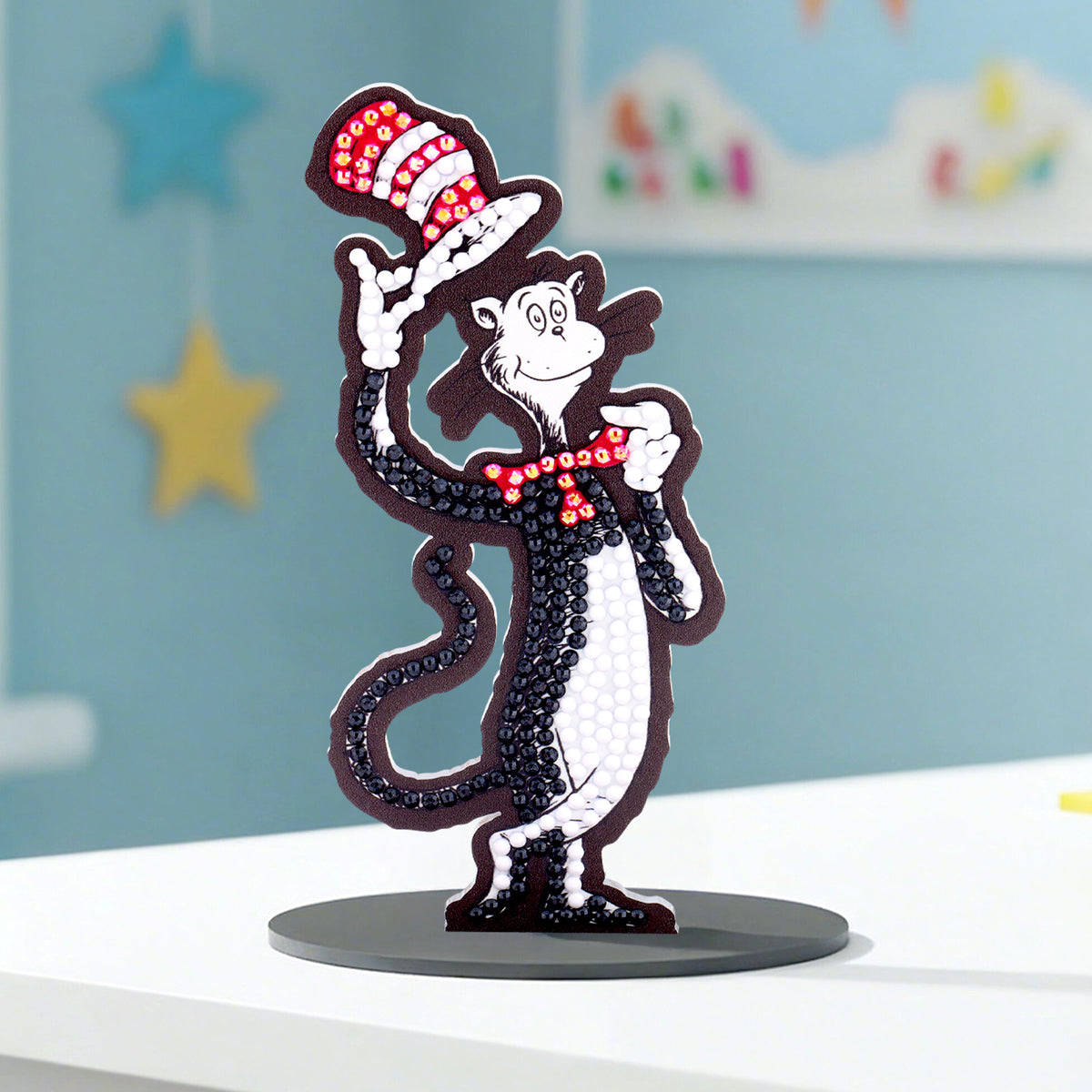 Diamond Painting Sparkle Pals™ - The Cat in the Hat 2.6" x 5.5" (6.6cm x 14.1cm) / Round with 3 Colors including 1 AB and 1 Fairy Dust Diamond / 330