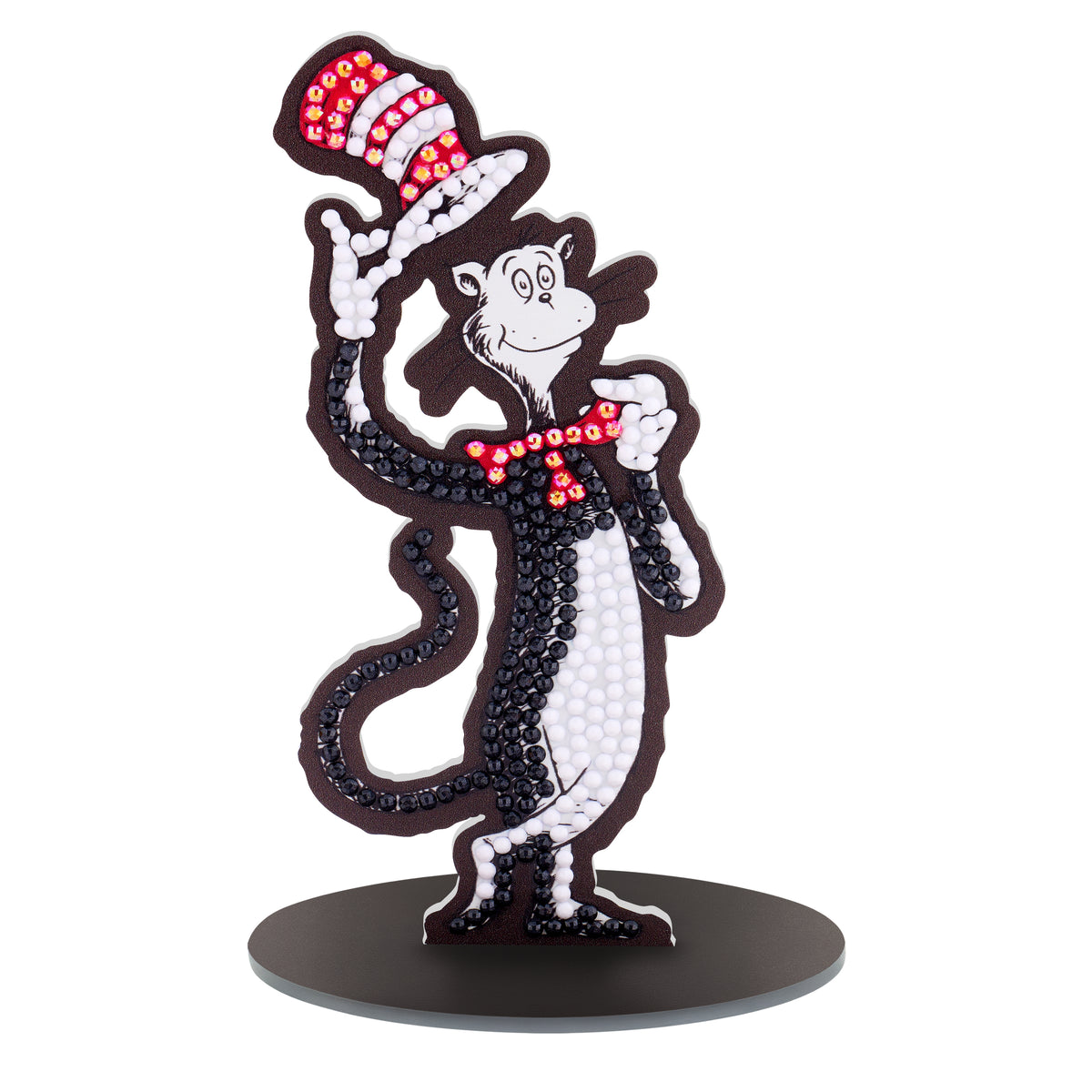Diamond Painting Sparkle Pals™ - The Cat in the Hat 2.6" x 5.5" (6.6cm x 14.1cm) / Round with 3 Colors including 1 AB and 1 Fairy Dust Diamond / 330