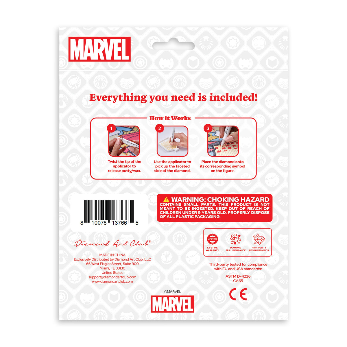 Diamond Painting Sparkle Pals™ - Thor 14.1x11.3cm / Round with 11 Colors Including 1 AB and 2 Fairy Dust Diamonds / 753