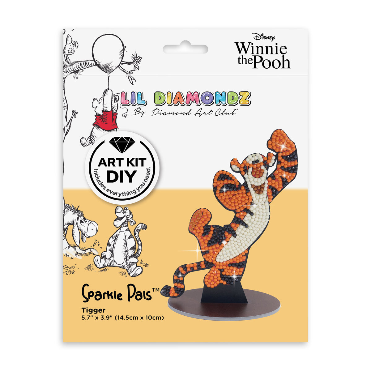 Diamond Painting Sparkle Pals™ - Tigger™ 5.7" x 3.9" (14.5cm x 10cm) / Round with 6 Colors including 4 Fairy Dust Diamonds / 612