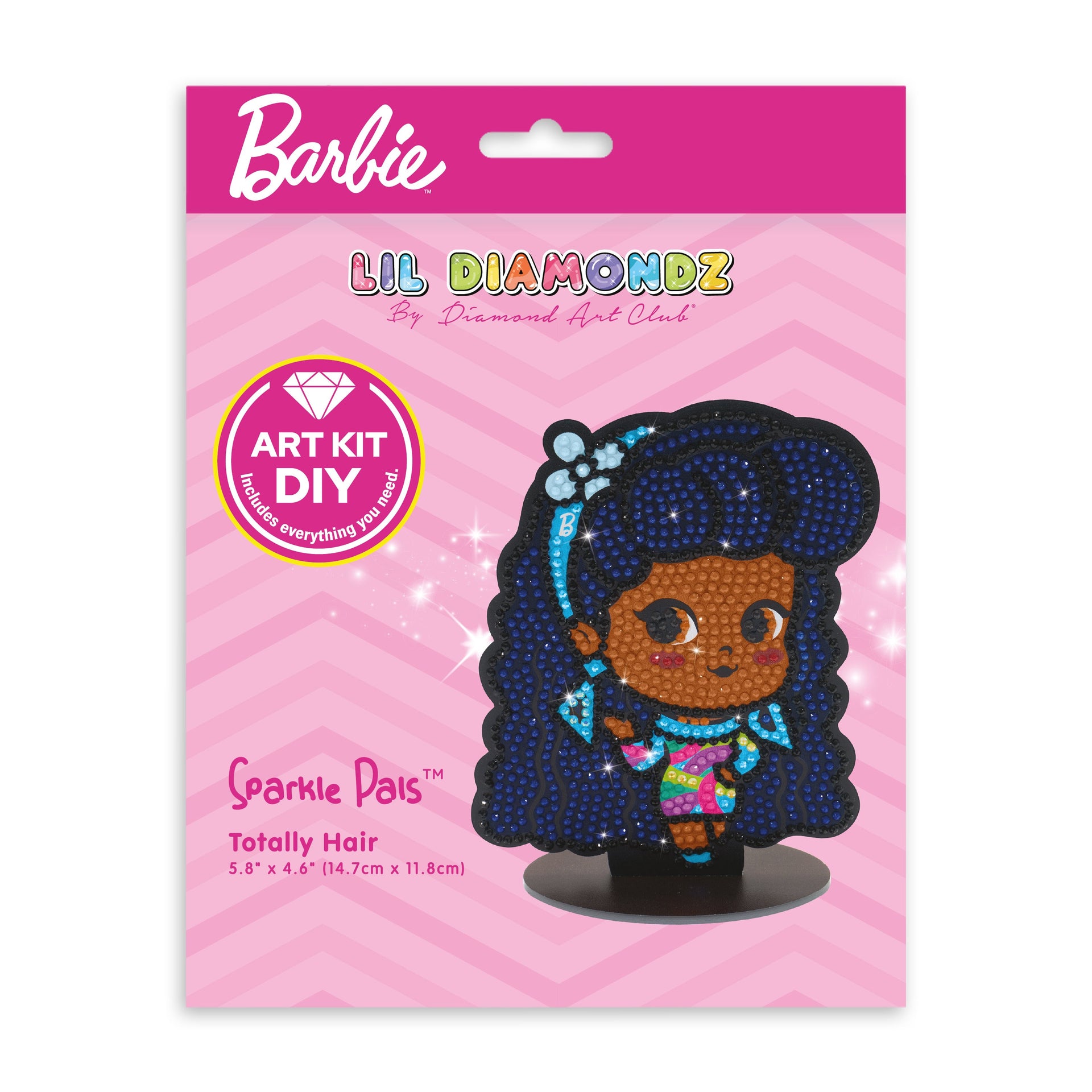 Diamond Painting Sparkle Pals™ - Totally Hair 5.8" x 4.6" (14.7cm x 11.8cm) / Round with 12 Colors Including 2 ABs and 2 Fairy Dust Diamonds / 1,018