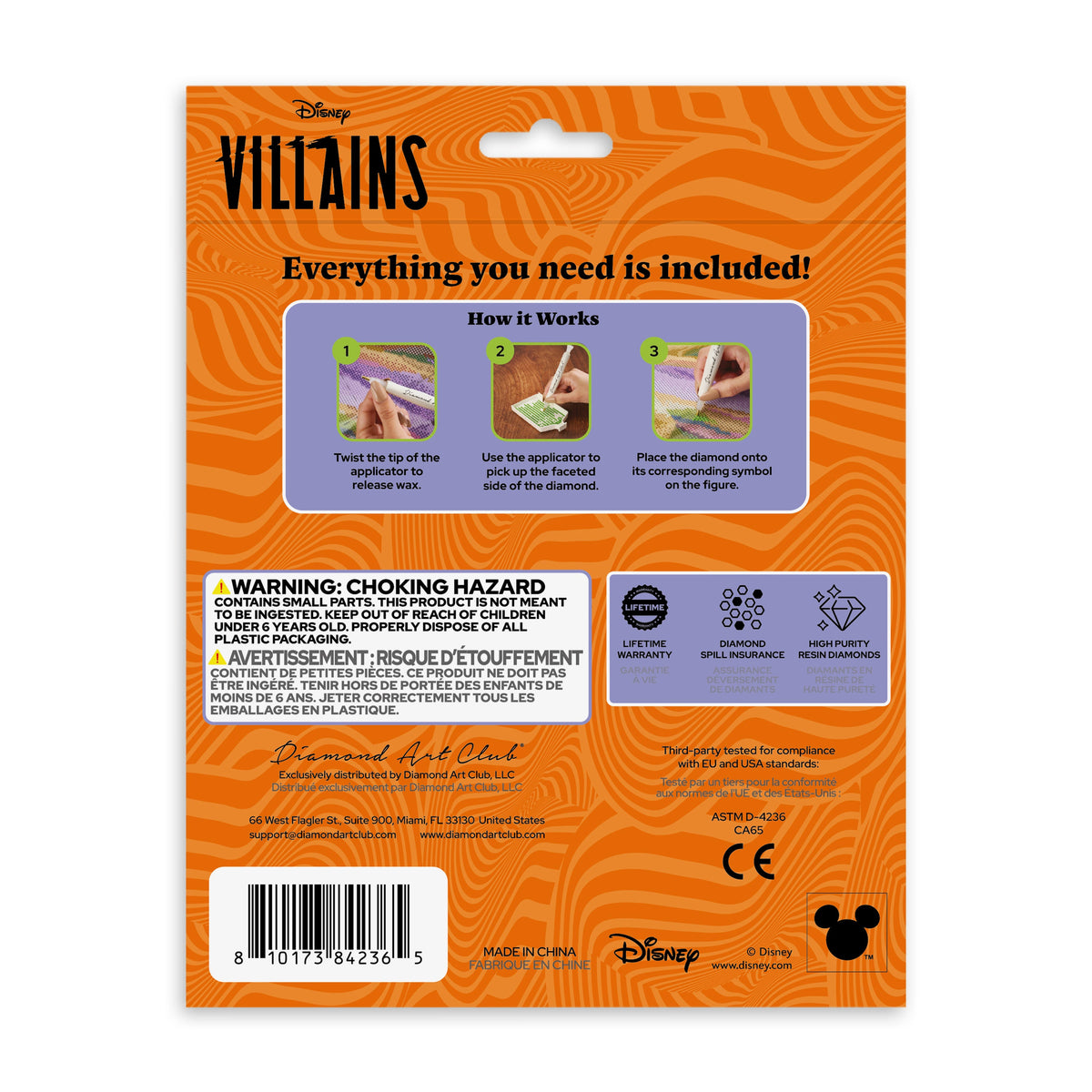 Diamond Painting Sparkle Pals™ - Ursula's Wicked Waves 4.1" x 5.5" (10.5cm x 14cm) / Round with 13 Colors including 1 Electro Diamond and 3 Fairy Dust Diamonds / 525