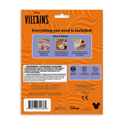 Diamond Painting Sparkle Pals™ - Ursula's Wicked Waves 4.1" x 5.5" (10.5cm x 14cm) / Round with 13 Colors including 1 Electro Diamond and 3 Fairy Dust Diamonds / 525