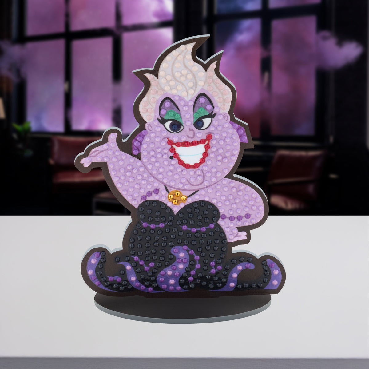 Diamond Painting Sparkle Pals™ - Ursula's Wicked Waves 4.1" x 5.5" (10.5cm x 14cm) / Round with 13 Colors including 1 Electro Diamond and 3 Fairy Dust Diamonds / 525