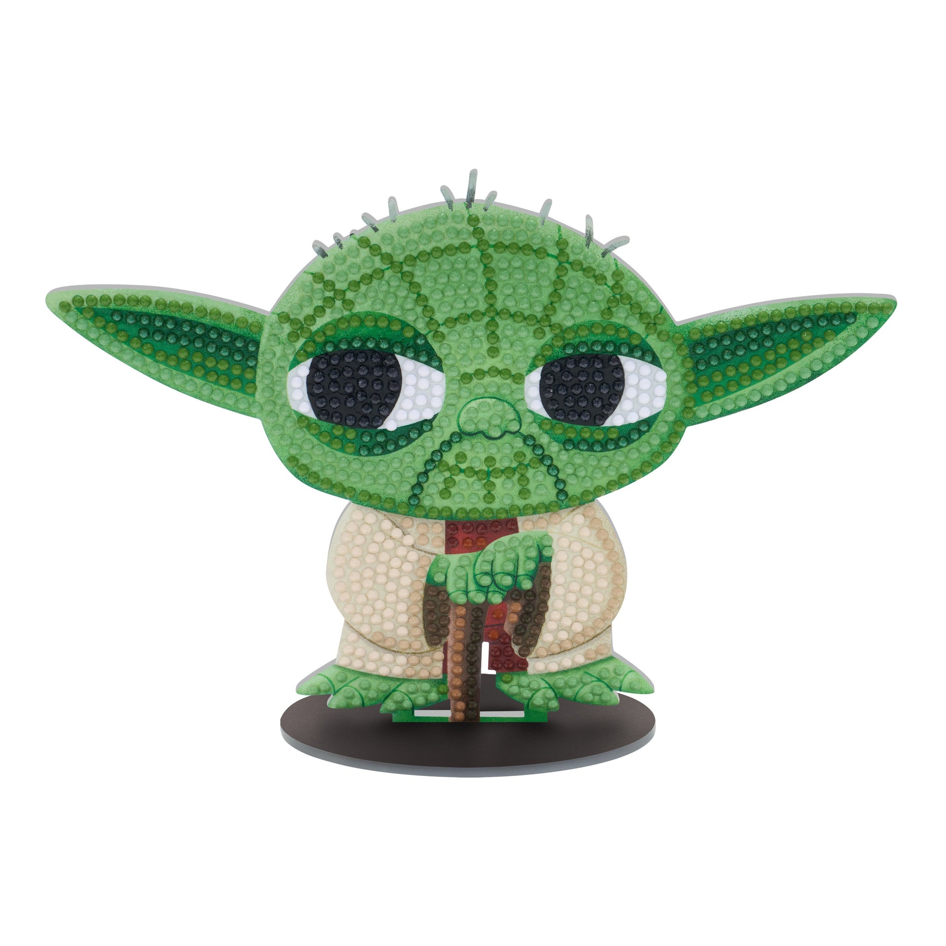 Diamond Painting Sparkle Pals™ - Yoda™ 5.6" x 7.6" (14.3cm x 19.3cm) / Round with 12 Colors including 3 Fairy Dust Diamonds / 1,084