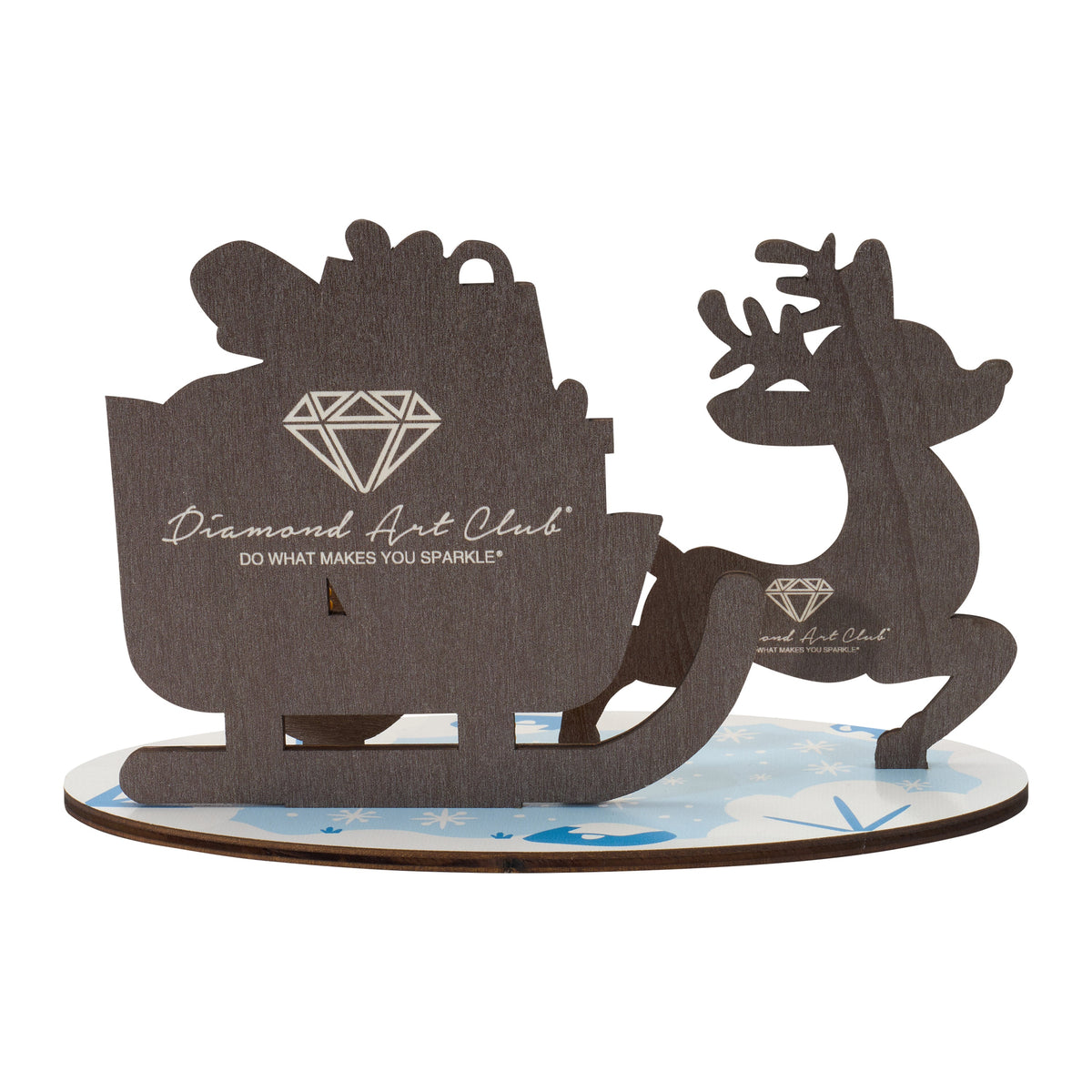 Diamond Painting Sparkle Scenes - Loaded Sleigh 7.9" x 3.9" x 4.9" (20cm x 10cm x 12.5cm) / Round With 19 Colors Including 2 Special Diamonds and 2 Fairy Dust Diamonds / 1,558