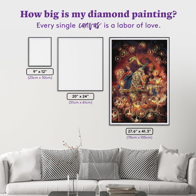 Diamond Painting Spellbound 27.6" x 41.3" (70cm x 105cm) / Square with 62 Colors including 4 ABs and 1 Fairy Dust Diamonds / 118,301