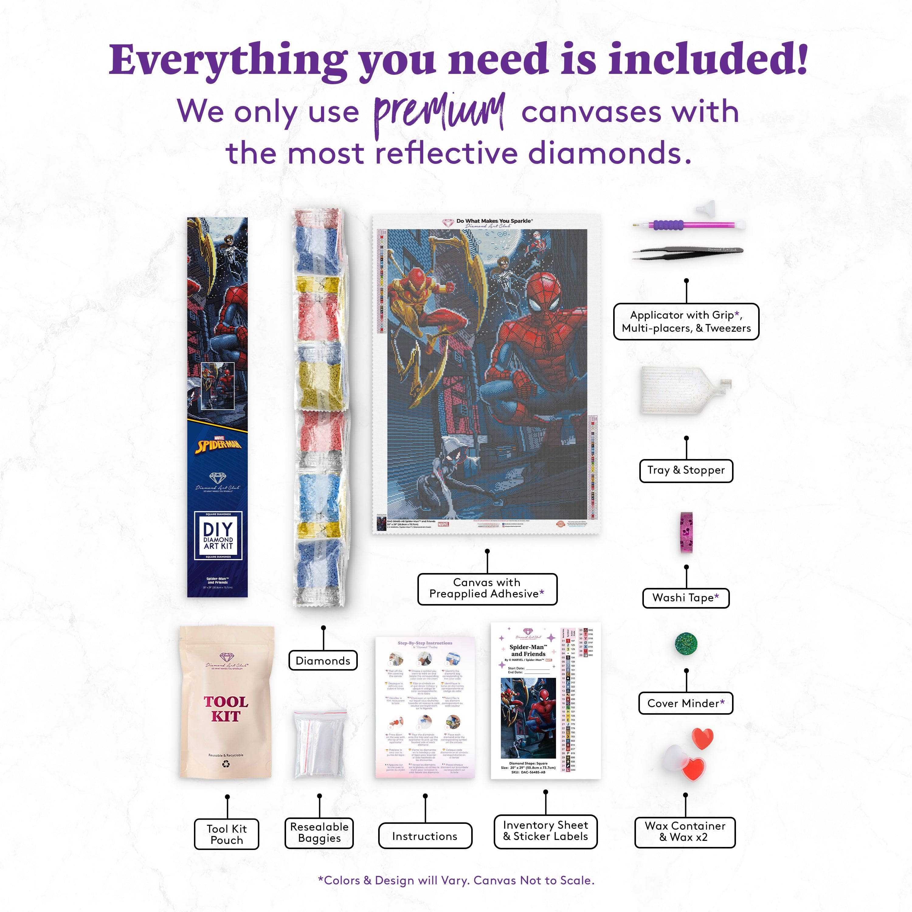 Wise Friends Superhero 6-Pack Adult 5d Diamond Painting Kit